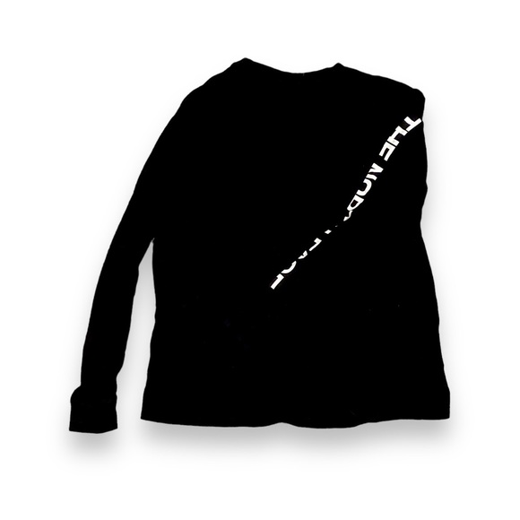 The North Face Long Sleeve Tee T-Shirt Size M Medium White logo Arm %100 Cotton - Picture 4 of 5